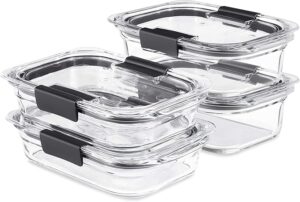 Rubbermaid 8-Piece Brilliance Glass Food Storage Containers