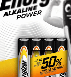 Energizer Alkaline Power AAA Batteries Pack 4s